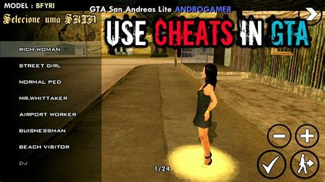 how to use cheats in gta san andreas android